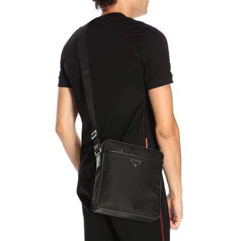 prada mens shoulder briefcase|Prada sling bag for men.